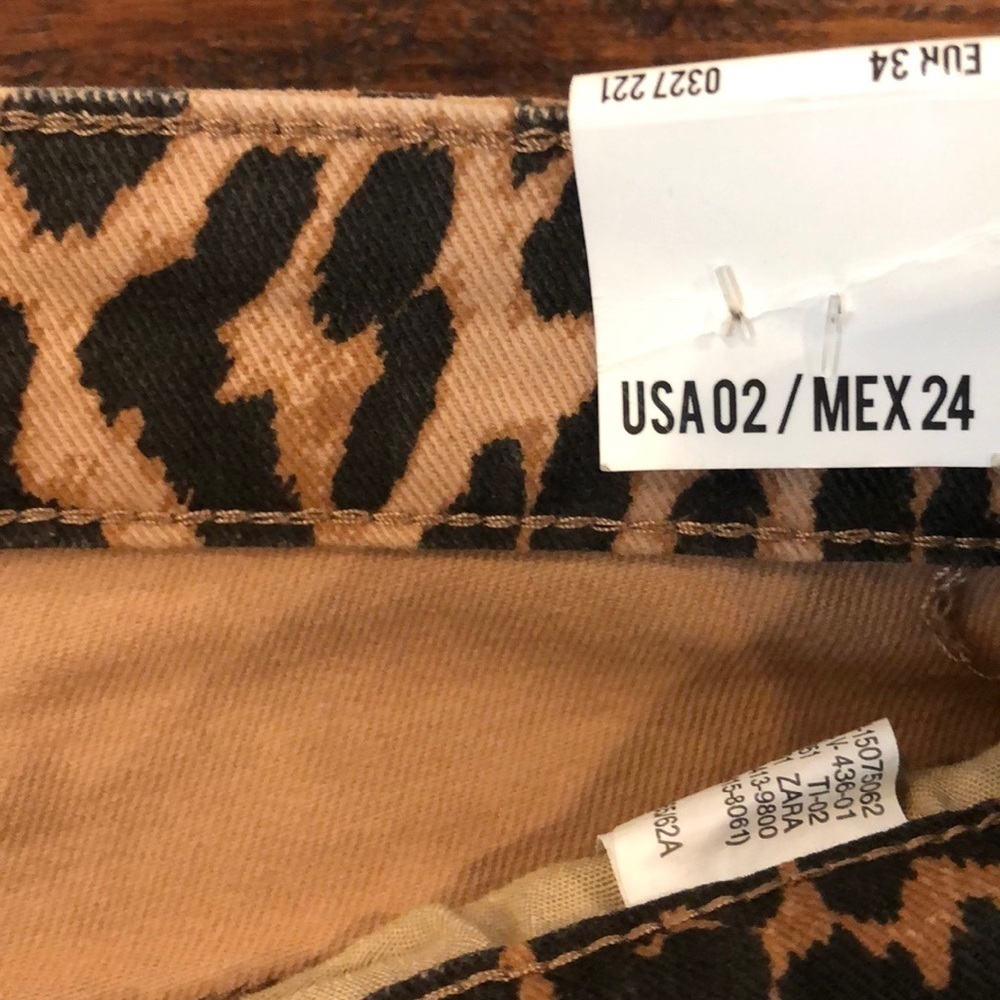 Zara Animal Print Skinny Jeans 2 - Picture 5 of 8